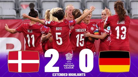 Germany vs Denmark | Highlights | UEFA Women's Nations League 22-09 ...