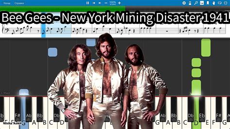 Bee Gees New York Mining Disaster 1941 Piano Tutorial Sheets