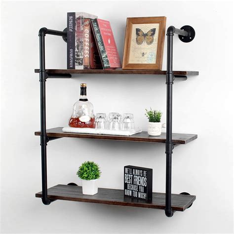 Amazon Mbqq Industrial Retro Pipe Shelf In Tier Wall Mounted