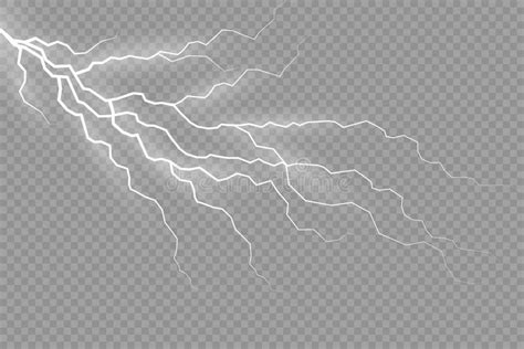 El Efecto De La Tormenta Eléctrica De Rayos Y Luces Ilustración del