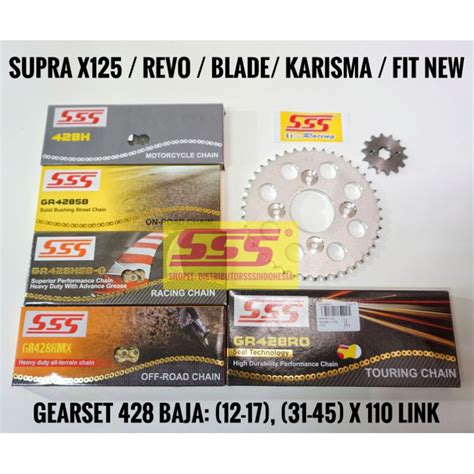 Jual GEARSET GIRSET GEAR SET GIR SET SSS SUPRA X 125 REVO BLADE