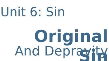 The Doctrine of Sin Lesson 3 Power Point Notes | TPT