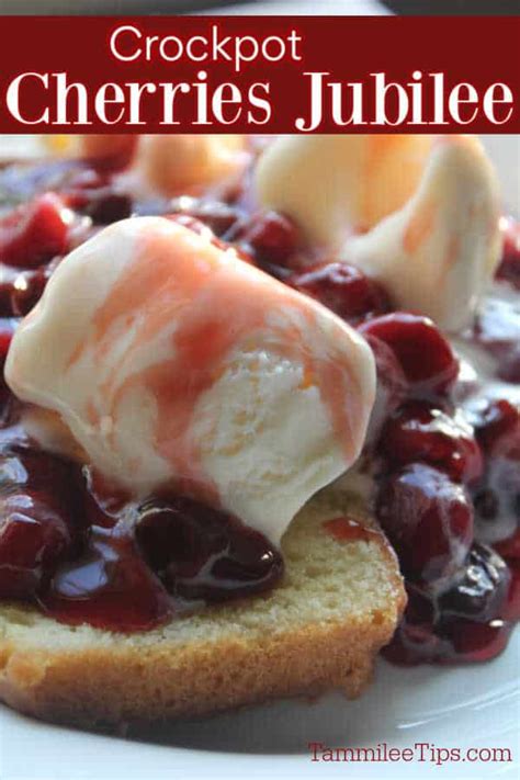 Crock Pot Cherries Jubilee Recipe - Tammilee Tips