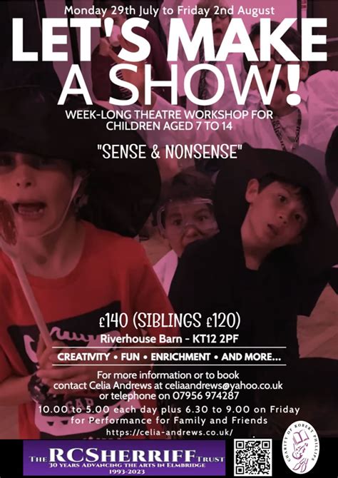 Theatre Workshop In Walton On Thames For Children Lets Make A Show