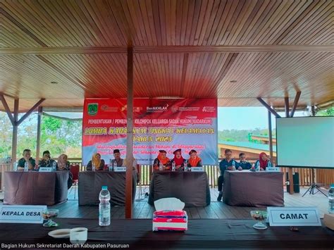 PEMBENTUKAN PEMBINAAN KELOMPOK KELUARGA SADAR HUKUM KADARKUM TAHUN