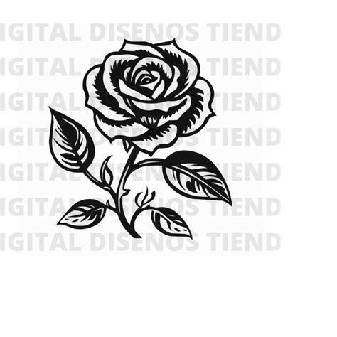 Rose SVG, Rose Silhouette SVG, Rose Design SVG, Digital Rose - Inspire ...