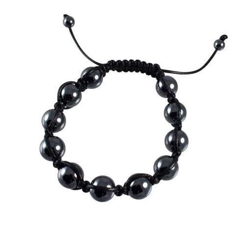 Mens Hematite Adjustable Bracelet