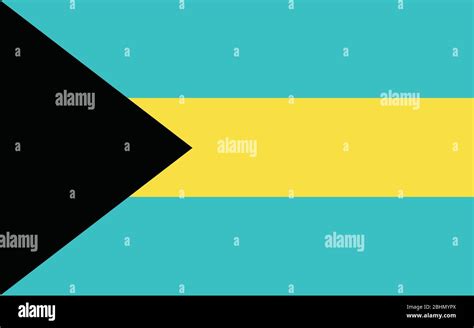 Bahamas Flag Vector Graphic Rectangle Bahamian Flag Illustration