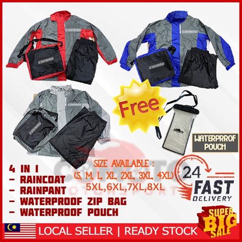 Rain Coat Motorcyle PREMIUM QUALITY S TO 8XL DOUBLE LAYER Baju Hujan