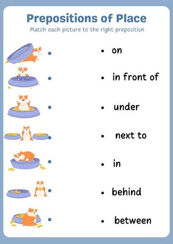 Prepositions In On Under Behind Between In Front Of Next To