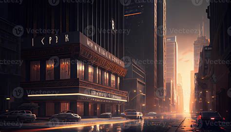 modern city At night 22720574 Stock Photo at Vecteezy