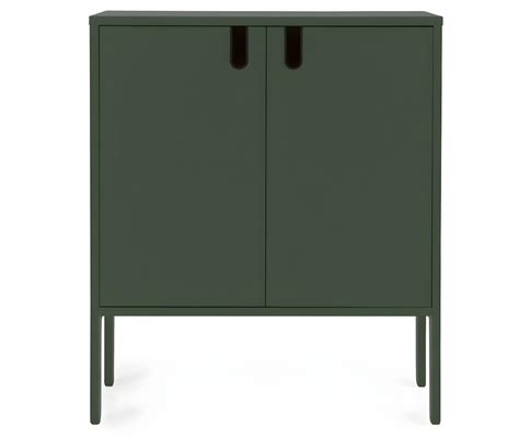 Uno Petit Buffet En Bois Portes L Cm Couleur Vert Kaki