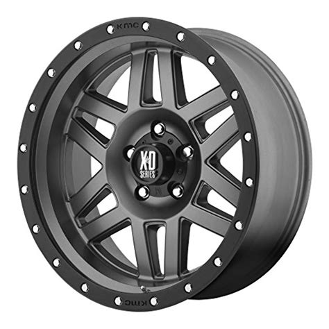 XD Series By KMC Wheels XD128 Machete Matte Gray Wheel With Black Ring