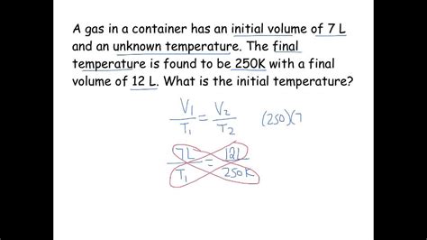 Charless Law Solving For Initial Temperature Youtube