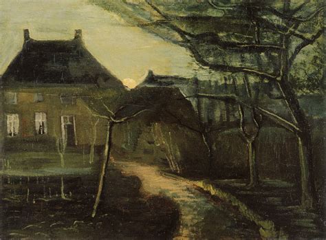 Vincent Van Gogh The Parsonage At Nuenen At Dusk Seen From The Back