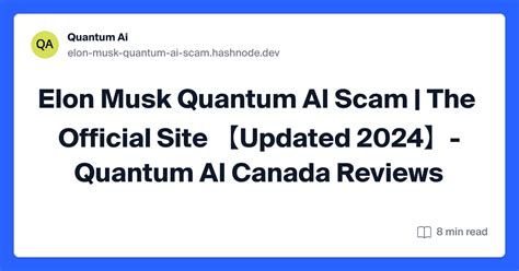 Elon Musk Quantum AI Scam™ | The Official Site 【Updated 2024】-Quantum ...