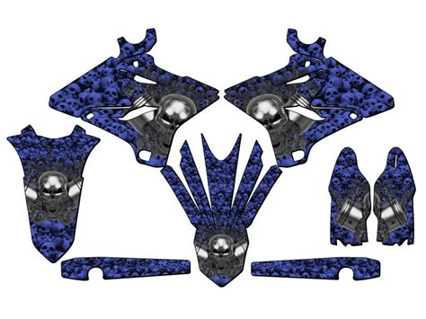 2015 2021 YZ 125 FLAMING GEARHEAD Blue Senge Graphics Kit Compatible