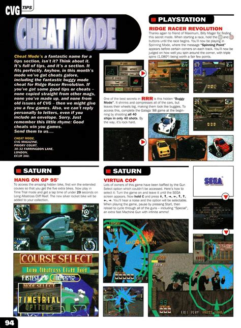 Cheats & tips from Computer And Video Games Issue 173 - April 1996 : r ...