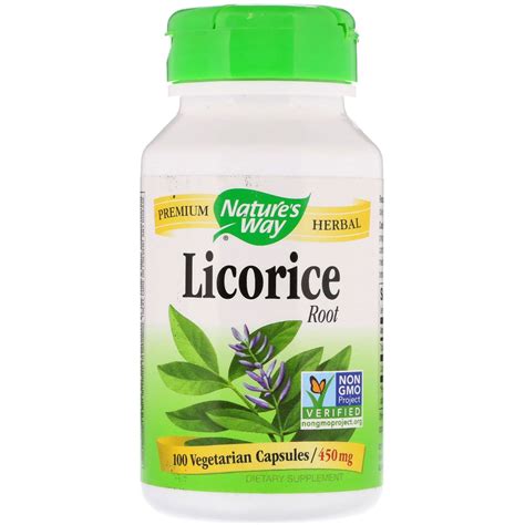 Natures Way Licorice Root 450 Mg 100 Vegetarian Capsules By Iherb