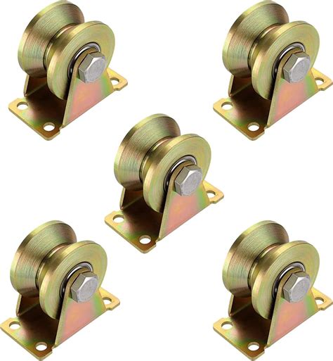 GOIEHIR Pulleys For Ropes Pack Of 5 V Groove Roller Wheel For Pull