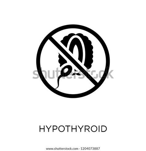 Hypothyroid Icon Hypothyroid Symbol Design Diseases Stock Vector