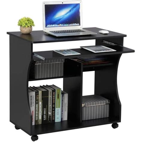 Weye Table Bureau Informatique Roulettes Table Ordinateur De Travail