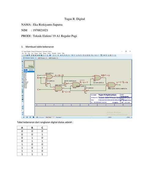 SOLUTION Tugas Gerbang Logika Rangkaian Digital Studypool