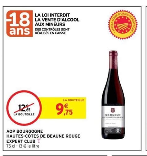 Promo Aop Bourgogne Haute Cotes De Beaune Rouge Expert Club Chez