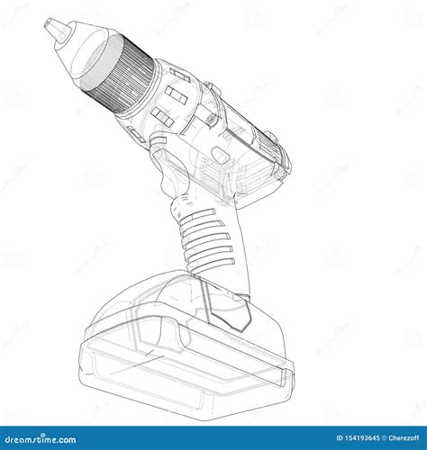 Destornillador Sin Cuerda El Ctrico Vector Ilustraci N Del Vector