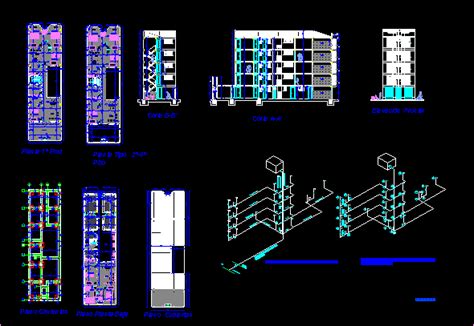 Plano Edificio Multifamiliar En Autocad Librer A Cad