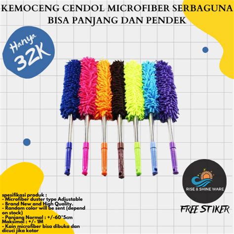 Jual Kemoceng Cendol Microfiber Adjustable Kemoceng Tarik Serbaguna