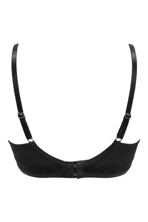 Lavish Underwired Removable Strap Bra C J In Black Pour Moi