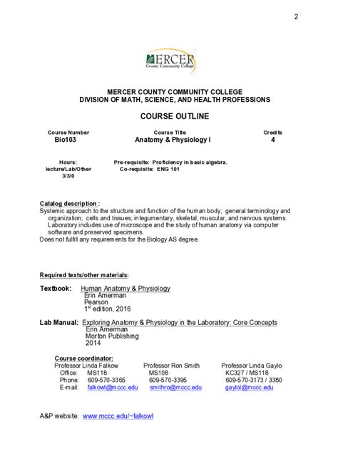 Fillable Online Muskegon Community College Course Numbering System Fax