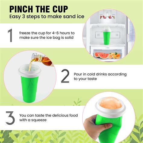 Tgosomt Slushie Cup Maker Squeeze Diy Quick Frozen Magic Cup Slushy