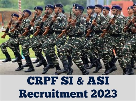 Crpf Recruitment 2023 Today Is Last Date To Apply For Si And Asi Post In