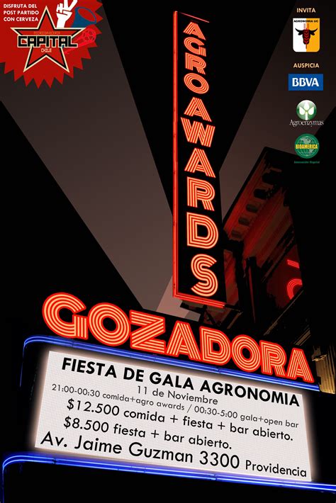 Afiche Gala Centro De Alumnos Agronom A Uc Broadway Shows Centre