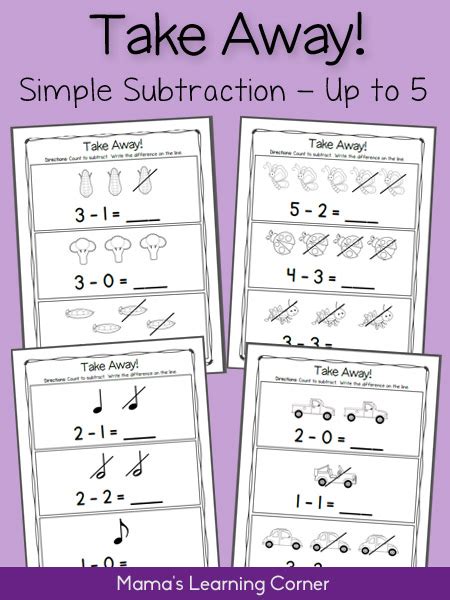 Subtraction Take Away Math Worksheets Mathsdiary Worksheets