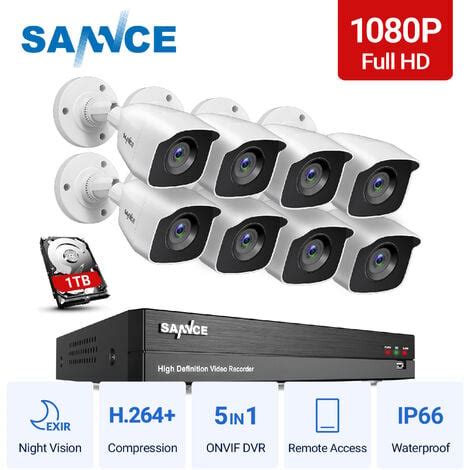 SANNCE Home 1080p Full HD CCTV DVR Sistema de cámara de seguridad con