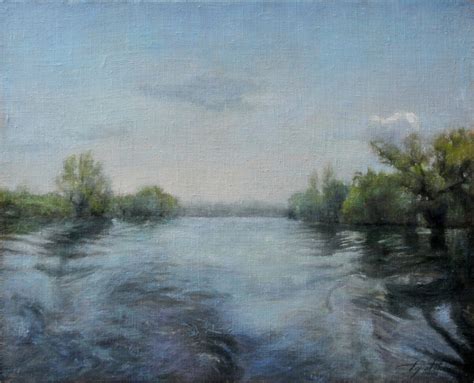 On the River - Landscape Oil Painting - Fine Arts Gallery - Original fine Art Oil Paintings ...