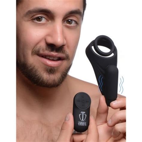 Trinity 4 Men Silicone Rechargeable C Ring And Vibrating Taint Stimulator With Remote Control