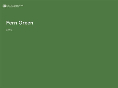 Fern Green color - #4F7942 - The Official Register of Color Names