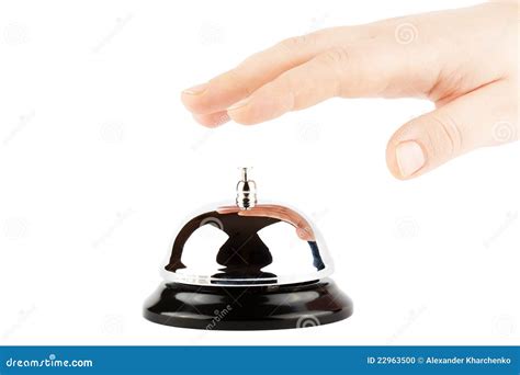 Ringing A Bell For Service With Hand Stock Photo - Image: 22963500