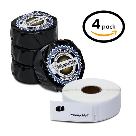 4 Rolls of Dymo 30336 Compatible Removable Multipurpose Labels for ...