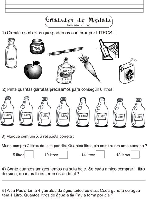 Atividade Sobre Medida De Massa