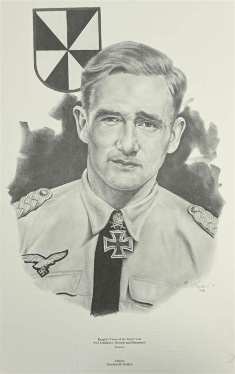 WorldWarCollectibles German Litho Print Of LW Flight Ace Gordon M