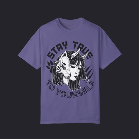 Stay True to Yourself Tshirt, Graphic Shirt, Kitsune Girl Shirt