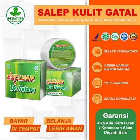 Jual Salep Exclear Asli Herbal De Nature Salep Obat Gatal Eksim Scabies