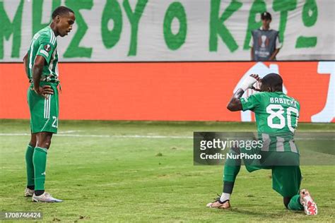 Shavy Babicka of Aris And Mihlali Mayambela of Aris celebrate the ...