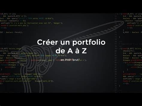 Tutoriel PHP Débutant Créer un portfolio de A à Z 2 5 YouTube