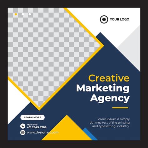 Premium Vector Creative Marketing Agency Social Media Template Free